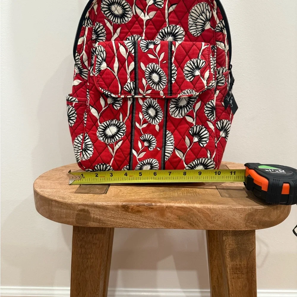 Vera Bradley Red and White Floral Backpack